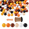 120Pcs 6 Style Natural Wood Beads WOOD-YS0001-02-1