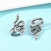 Snake 316 Stainless Steel Non- Piercing Cartilage Earrings AJEW-C044-08A-AS-2