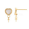 Rack Plating Brass Stud Earring Findings KK-N233-186-3