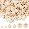 120Pcs 3 Style Natural Wood Beads WOOD-OC0001-92-1