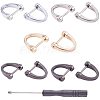 Alloy D-Ring Shackles Clasps PALLOY-PH0005-82-1
