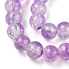 Transparent Crackle Baking Paint Glass Beads X1-DGLA-T003-01B-10-3