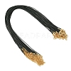 36Pcs Black Waxed Cord Necklace Making NCOR-FS0001-05G-1