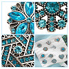 20Pcs Alloy Rhinestone Snap Button BUTT-GO0001-03B-5