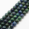 Natural Chrysocolla and Lapis Lazuli Beads Strands G-P281-03-10mm-1