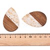 Transparent Resin & Walnut Wood Big Pendants RESI-T058-05N-4