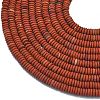 Frosted Natural Red Jasper Beads Strands G-K389-C16-01-3