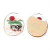 Transparent Printed Acrylic Pendants KY-S163-298-3