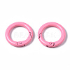 Spray Painted Eco-Friendly Alloy Spring Gate Rings PALLOY-T080-01-NR-3