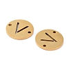 PVD Vacuum Plating 201 Stainless Steel Hollow Flat Round Links FIND-R149-03V-G-2