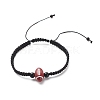 Acrylic Braided Bead Bracelet BJEW-JB08552-05-1