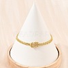 Brass Box Chain Knot 2-Strand Bracelets for Women KK-CBA68DA-17B-G-1