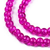 Spray Painted Crackle Glass Beads Strands CCG-Q001-6mm-08-2