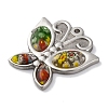 Handmade Millefiore Glass Pendants STAS-Q342-02P-2