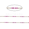 Rondelle Glass Beaded Link Chains CHS-G028-07G-03-2