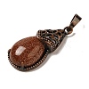 Synthetic Goldstone Pendants G-H065-01R-24-2