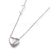 Valentine's Day 304 Stainless Steel Pendant Necklaces NJEW-I240-08-4