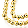 Electroplate Non-magnetic Synthetic Hematite Bead Strands X-G-Q465-16G-2
