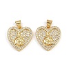 Brass Micro Pave Cubic Zirconia Pendants ZIRC-I367-07G-13-1