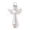 10Pcs Acrylic Imitation Pearl with Alloy Pendants PALLOY-JF02476-10A-1