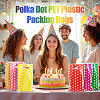Polka Dot PET Plastic Packing Bags with Die Cut Hole Handle ABAG-TADJ0002-001B-5