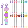 20Pcs 10 Colors Iron Bar Beadable Keychain for Jewelry Making DIY Crafts IFIN-SZ0001-37-1
