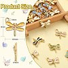 40Pcs 8 Colors Alloy Enamel Pendants ENAM-CJ0003-25-2