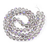 Electroplate Transparent Glass Beads Strands EGLA-N002-34C-C06-2