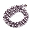 Electroplated Shell Pearl Beads Strands BSHE-G041-8mm-02-2