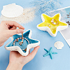 Globleland 2Pcs 2 Colors Starfish Shape Ceramic Jewelry Plate AJEW-GL0001-45-3