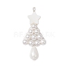 Shell Pearl Beaded Christmas Tree Big Pendants PALLOY-TA00169-1