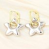 Star Brass Hoop Earrings for Women EJEW-U057-06C-04GP-1