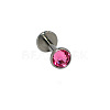 G23 Titanium Cubic Zirconia Flat Round 17 Gauge Threadless Labrets for Women Men WG1F07B-12-1
