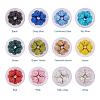 1 Pack of 12 Color Polymer Clay Rhinestone Pave Disco Ball Beads Sets 10mm Diameter with Individual Boxes RB-PH0004-01-2