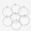 304 Stainless Steel Hoop Earring Findings STAS-T047-17-1