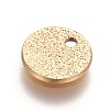 Ion Plating(IP) 304 Stainless Steel Textured Pendants X-STAS-I098-01-8mm-G-2