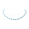 Glass Mushroom & Mixed Natural Gemstone Beads Necklaces NJEW-JN04286-5