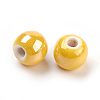 Glazed Porcelain Beads PORC-D001-8mm-16-3