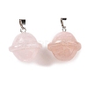 Natural Rose Quartz Pendants G-B041-01P-07-3