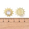 Sun Brass Micro Pave Clear Cubic Zirconia Stud Earrings EJEW-K324-02G-5