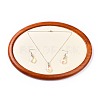 Oval Wood Pesentation Jewelry Display Tray ODIS-P008-21B-4