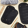   3Pcs 3 Style Oval PU Leather Knitting Crochet Bags Nail Bottom Shaper Pad DIY-PH0009-84-5