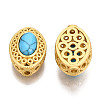 4-Hole Synthetic Turquoise Beads KK-S310-39A-2