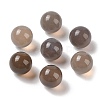 Natural Grey Agate No Hole Sphere Beads G-K353-04A-06-1