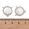 Brass Micro Pave Clear Cubic Zirconia Chandelier Component Links CU-CBA5585-03P-01-3