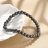 Synthetic Non-magnetic Hematite Beaded Stretch Bracelets BJEW-D446-B-22-1