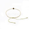 Adjustable Natural Tiger Eye Braided Bead Bracelets BJEW-F391-A09-4
