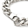 Non-Tarnish 201 Stainless Steel Curb Chain Bracelet for Men Women BJEW-H550-06B-P-3