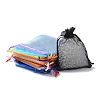 20Pcs 10 Colors Rectangle Organza Drawstring Bags CON-YW0001-31A-1