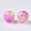 Transparent Crackle Acrylic Beads CACR-N002-07-2